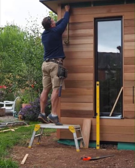 Fitting western red cedar cladding