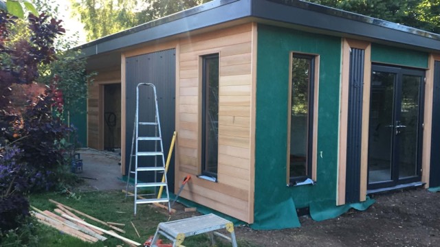 Garden room exterior taking shape